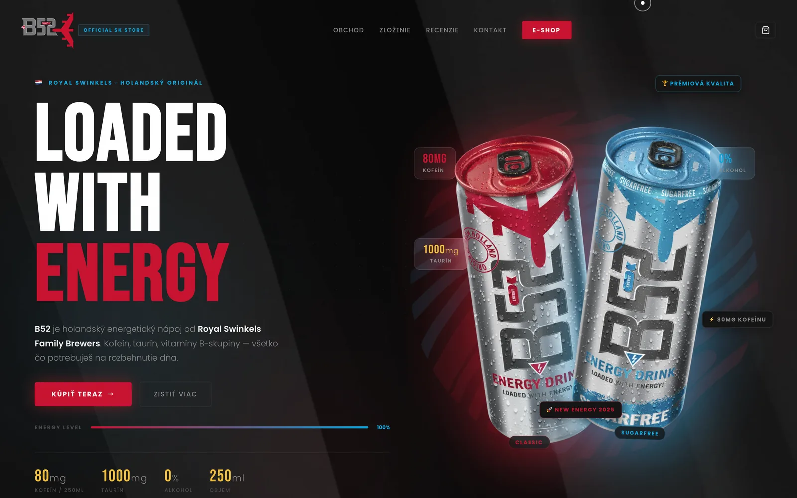 B52 Energy Drink — E-shop — E-shop