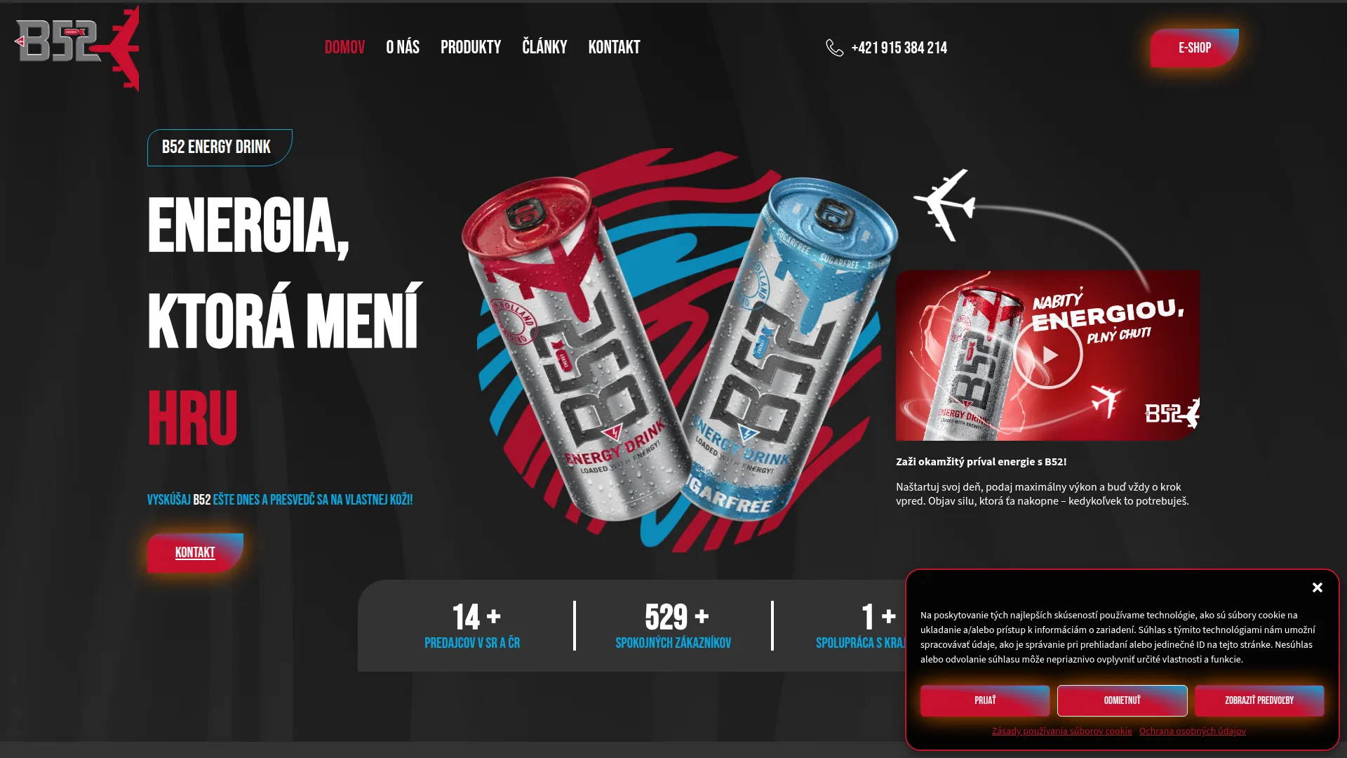 B52 Energy Drink — Web & E-shop