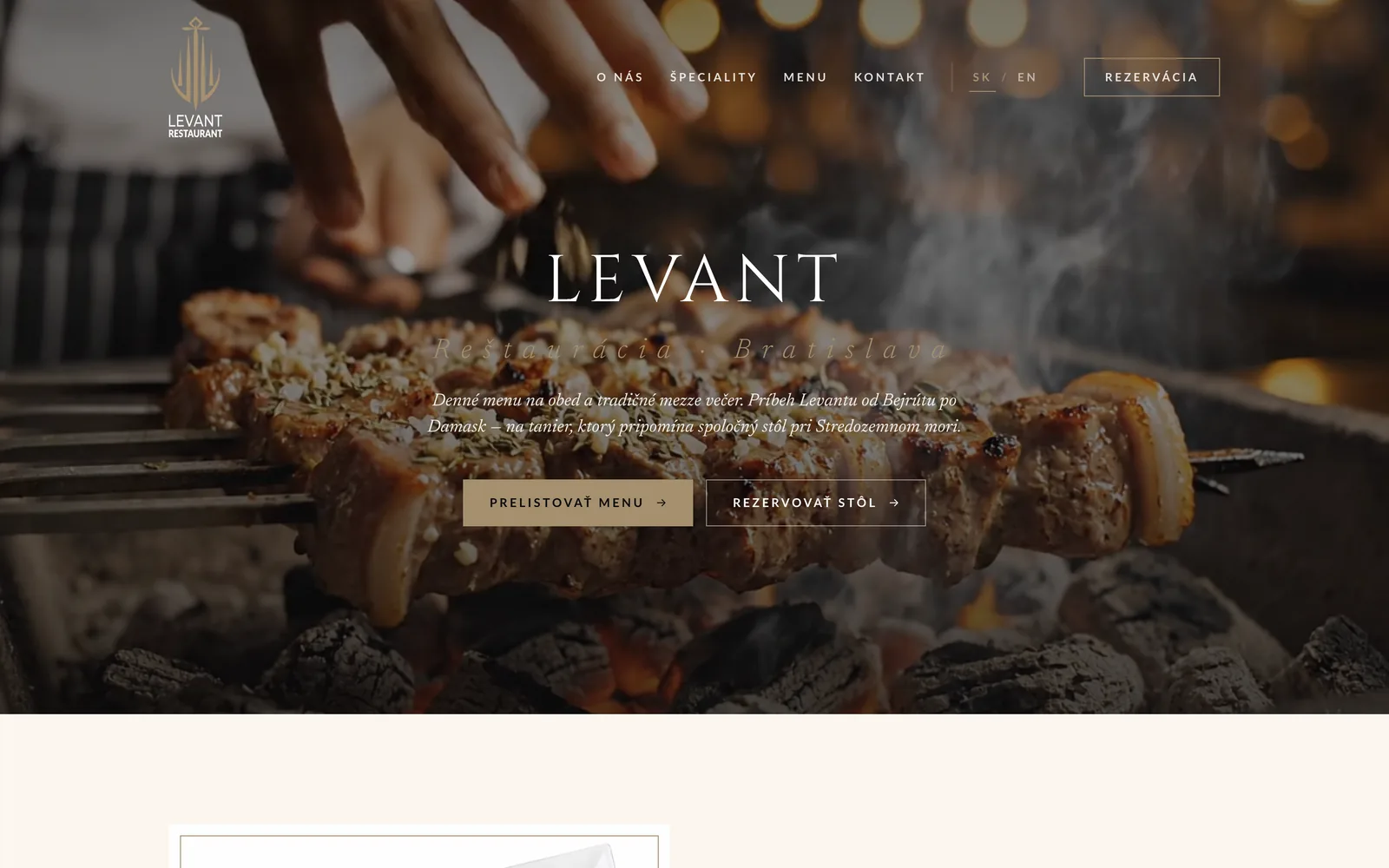 LEVANT Restaurant — Web & Rezervácie